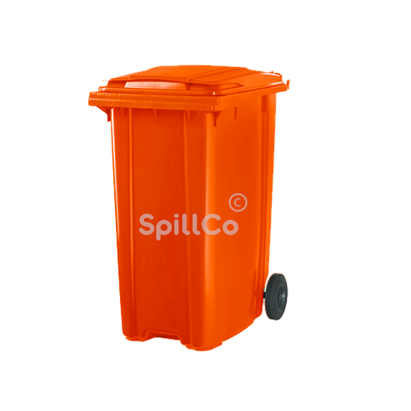 360 ltr mobile garbage bin orange