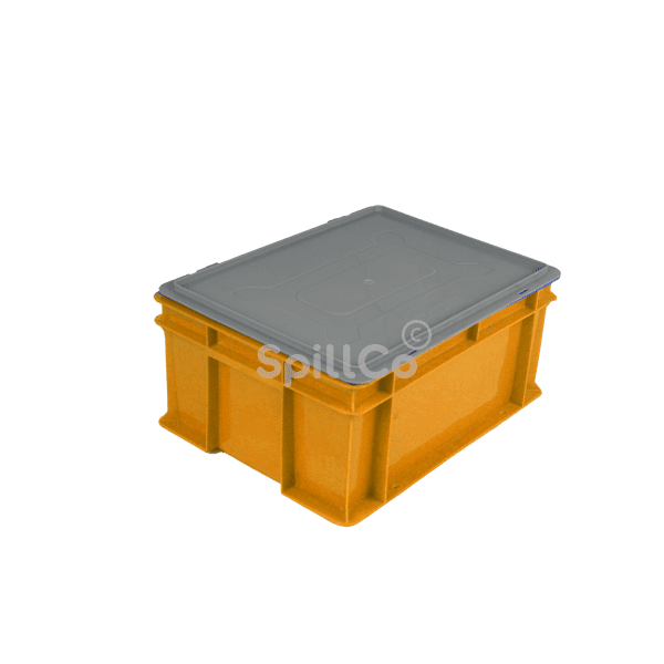 400x300x170mm crate yellow with lid 1