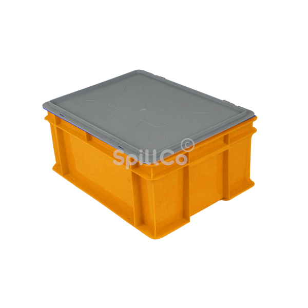 400x300x170mm crate yellow with lid