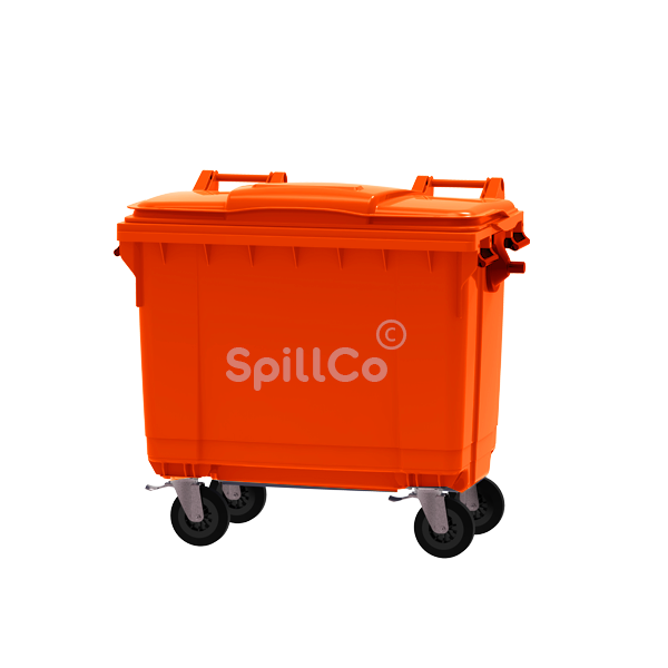 660 ltr mobile garbage bin orange colour