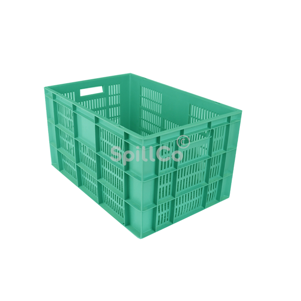 Plastic ventilated crates 60x40x32.5 cm green