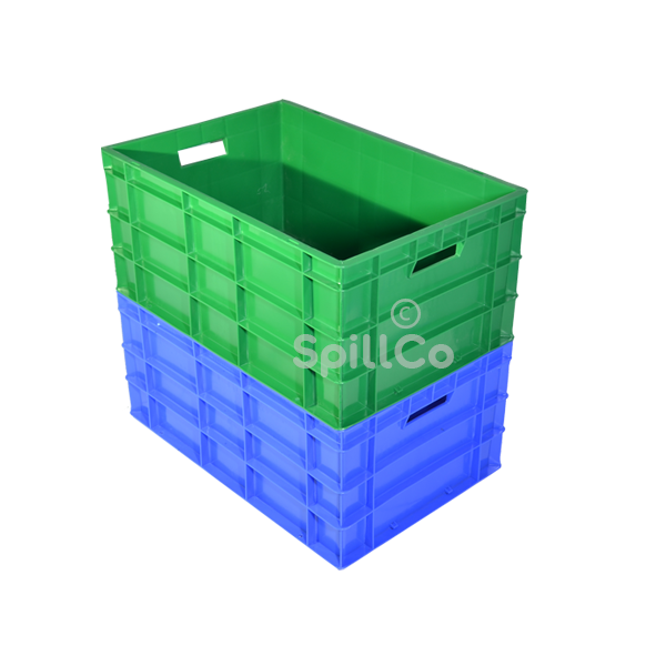 closed ccrates 60x40x28.5cm GREEN STACKING