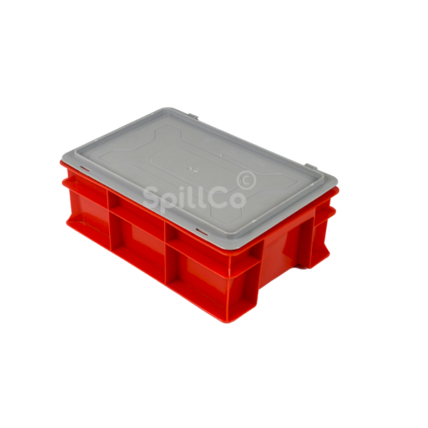 closed crate 300x200x10mm red with lid 1