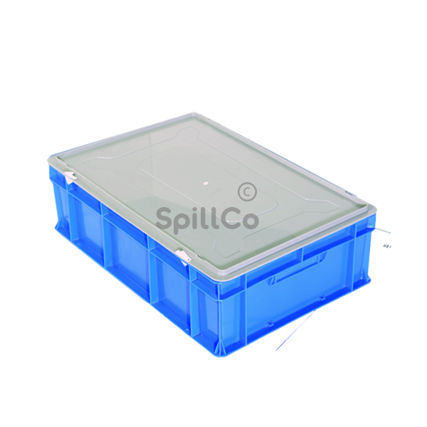 closed crates 600x400x175 mm blue lid
