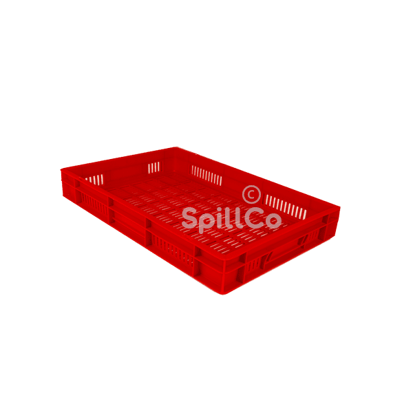 perforated crated 60x40x8cm red