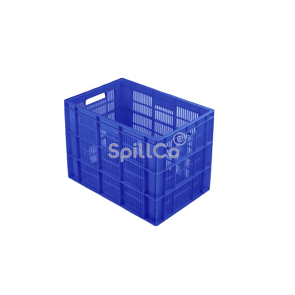plastic ventilated crate 600x400x425mm blue